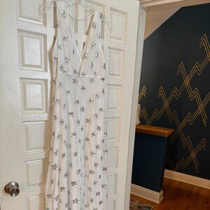 NWT! Silver Glitter Star Maxi Dress